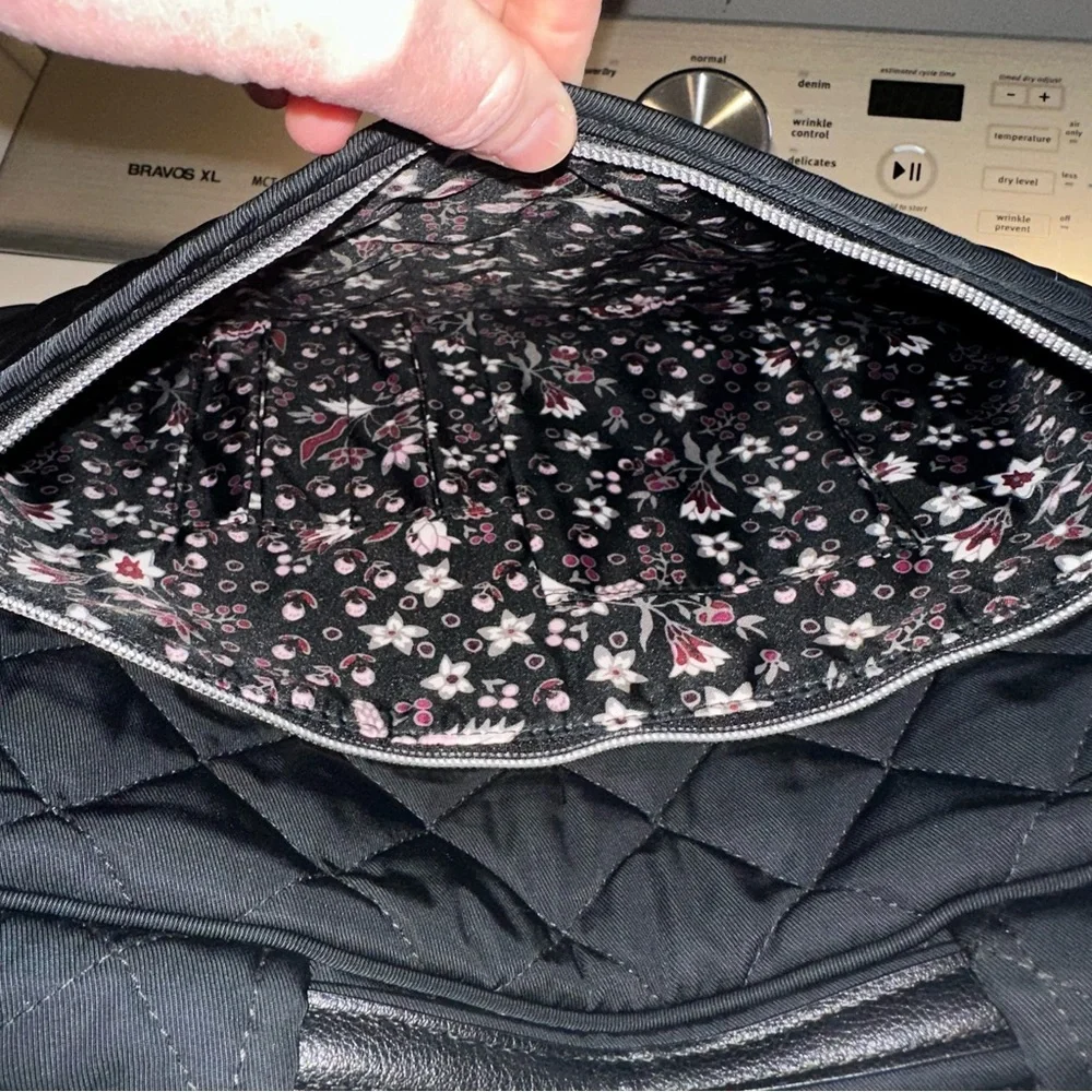 Vera Bradley Black Laptop Organizer in Performance Twill